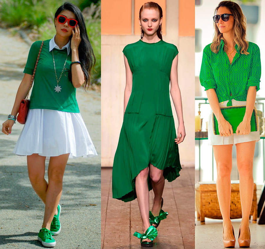 Couleur verte dans les vêtements