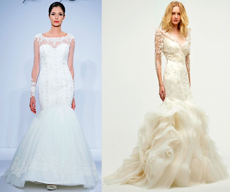 robes de mariée à manches longues