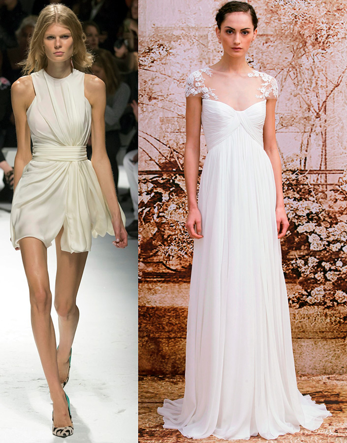 Robe de mariée à la grecque