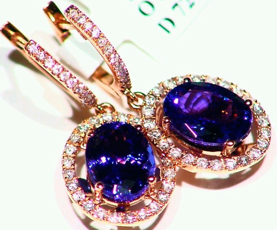 Boucles d'oreilles pierre tanzanite