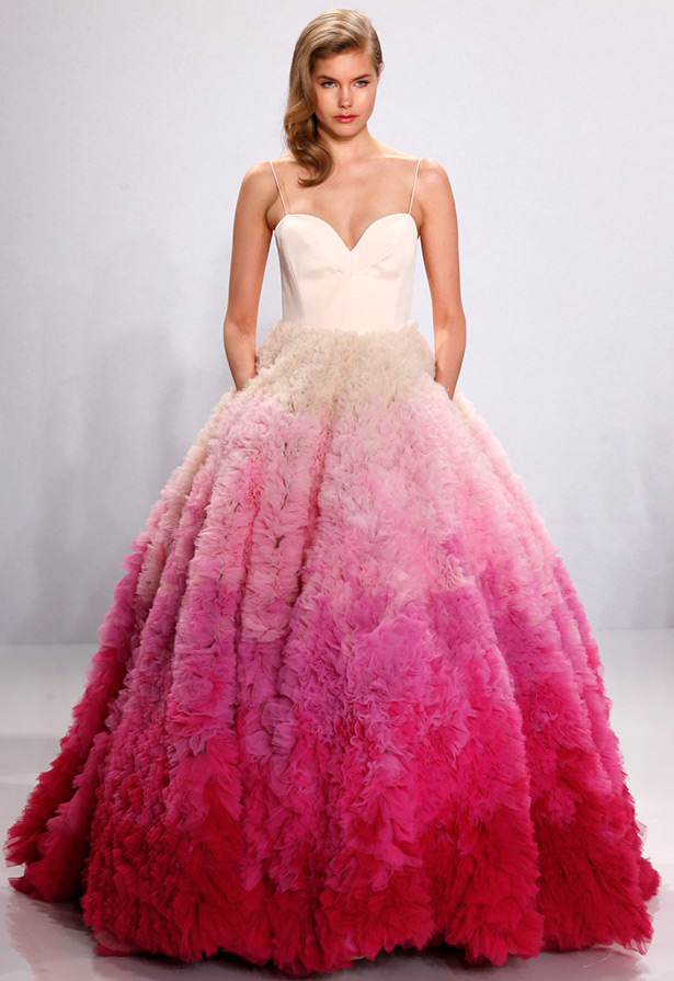 Robe de mariée multicolore