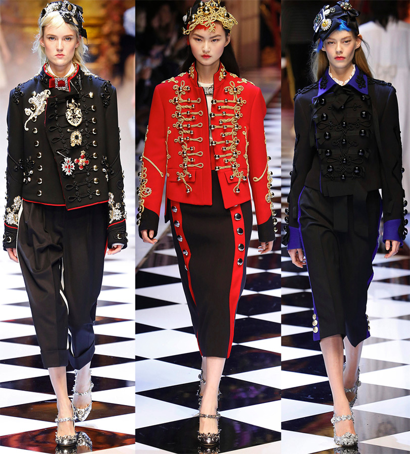 Uniforme de hussard et éléments de style militaire dans les vêtements pour femmes