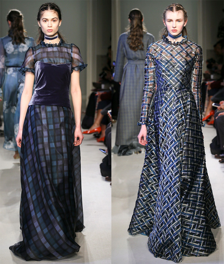 Robes longues à carreaux