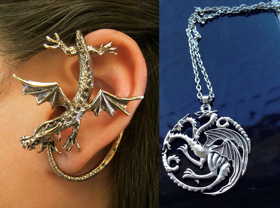 Bijoux avec des dragons