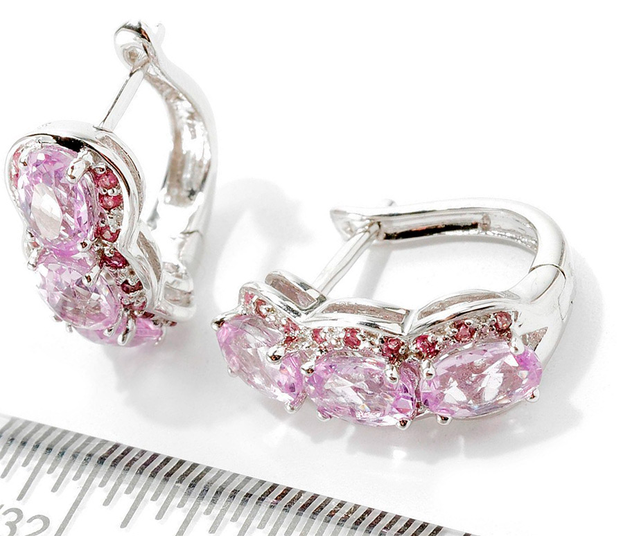 Boucles d'oreilles avec kunzite