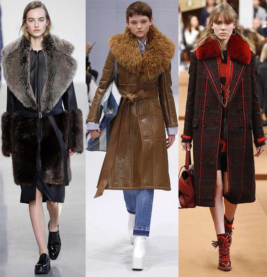 Manteau col fourrure