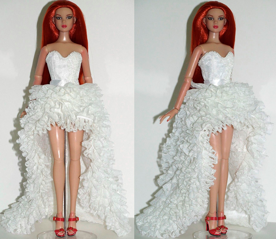 Robe de mariée asymétrique