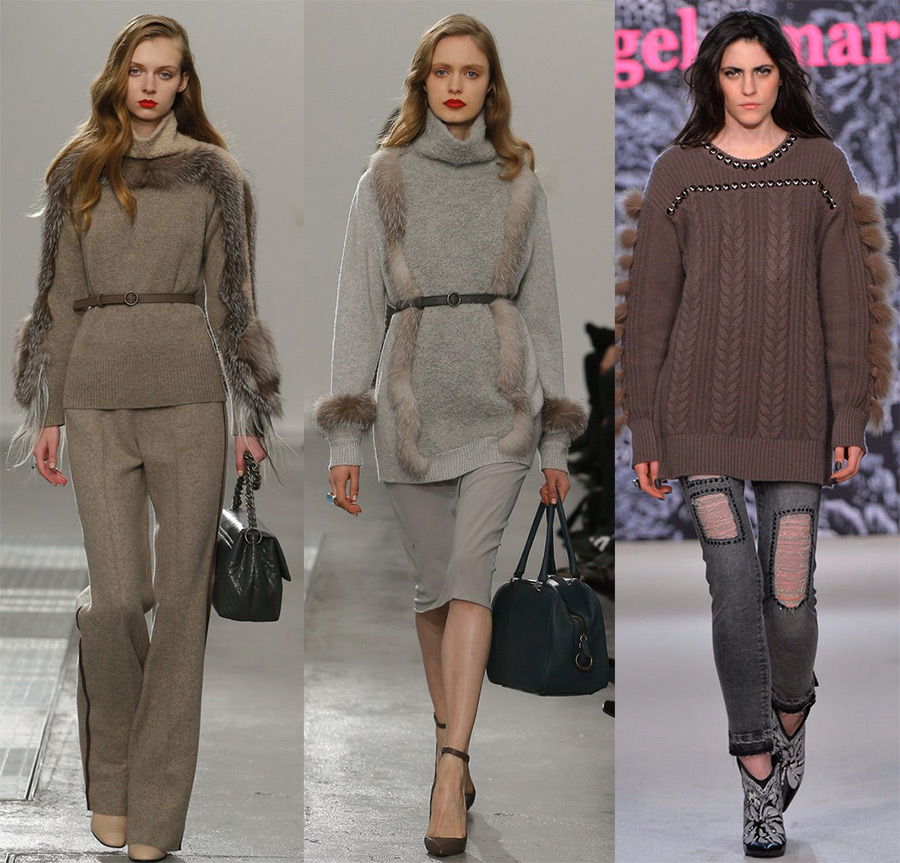 Pulls et tricots avec fourrure