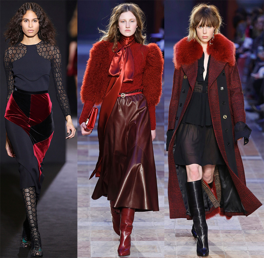 Couleur bordeaux dans les vêtements et accessoires