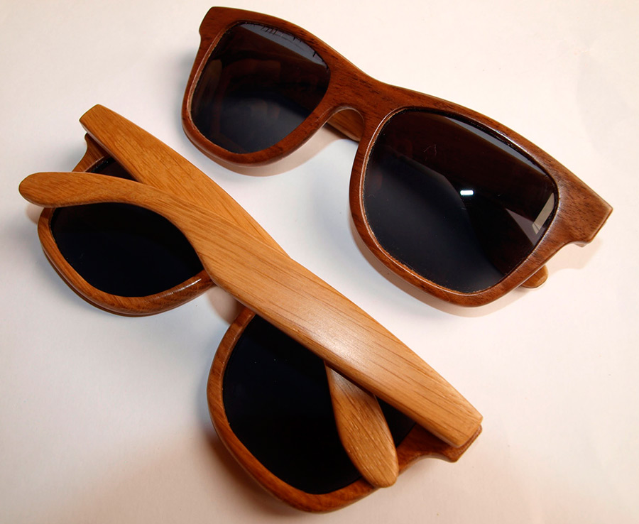 Lunettes de soleil en bois