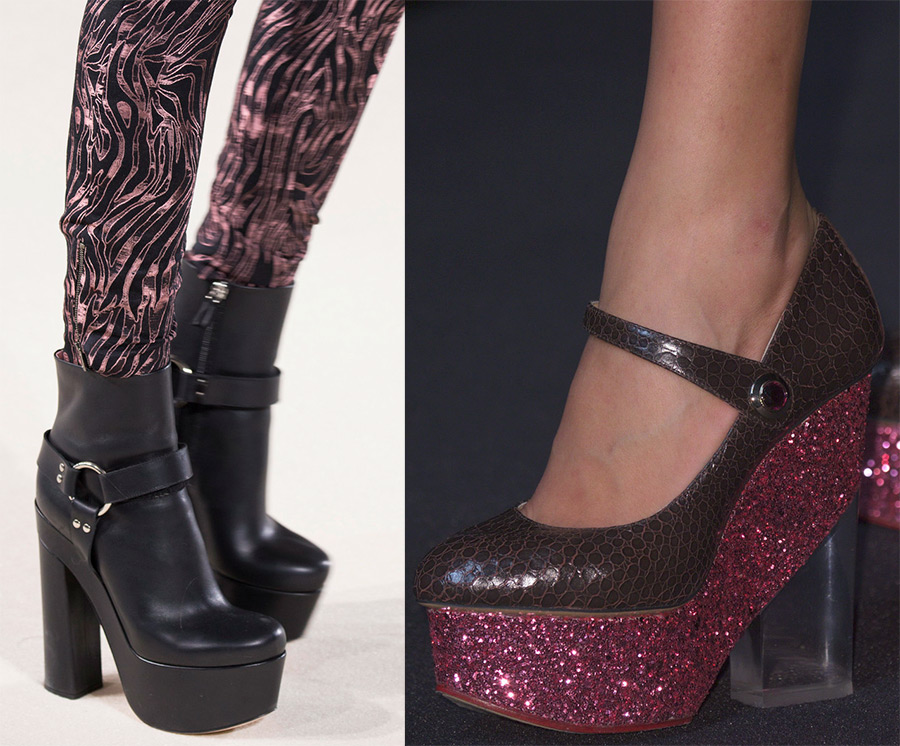 Chaussures à plateforme à la mode