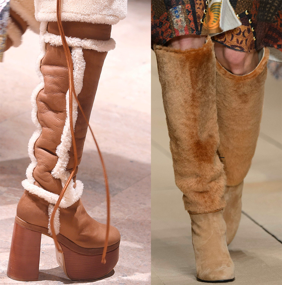 Chaussures femme avec fourrure