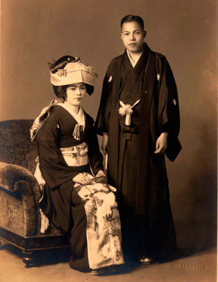 photo vintage de mariée japonaise