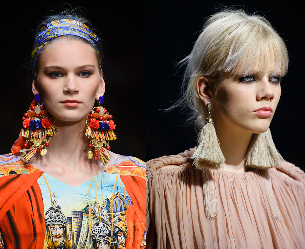 Boucles d'oreilles pompons multicolores