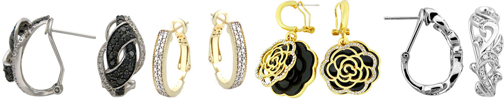 Boucles d'oreilles avec serrure italienne