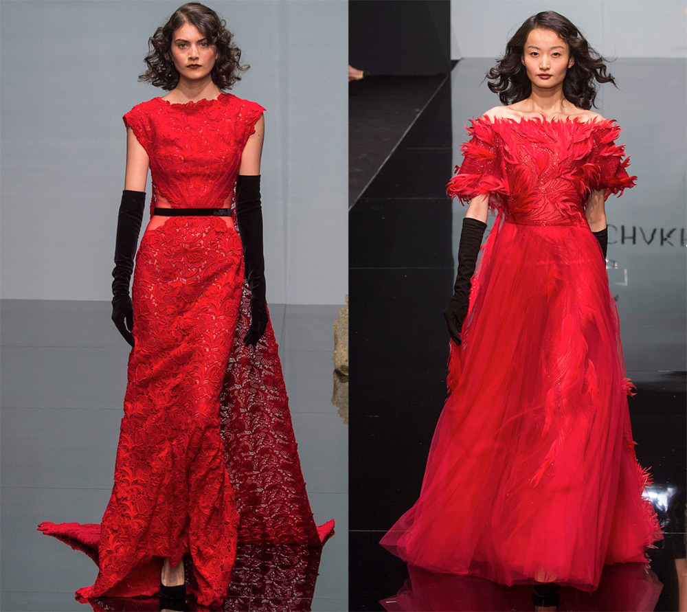 Robes rouges de luxe