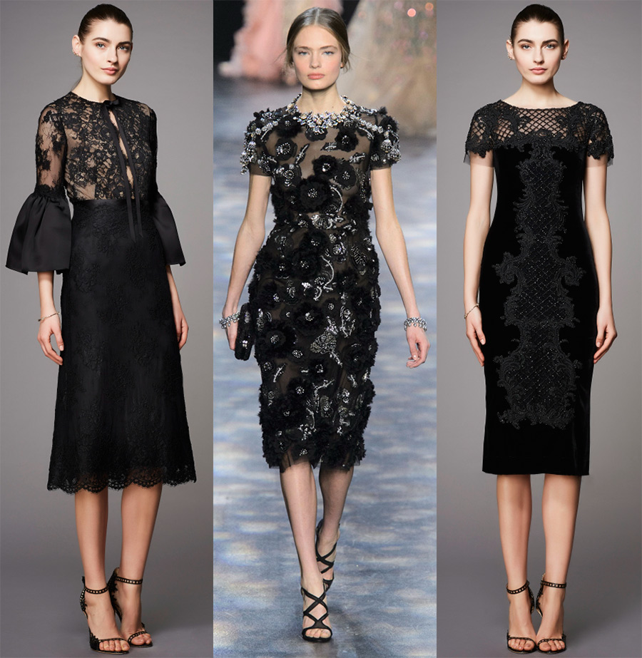 Robes noires modestes de Marchesa