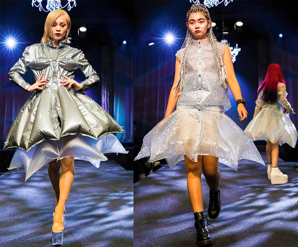 Vestes et robes gonflables en remplacement des imperméables