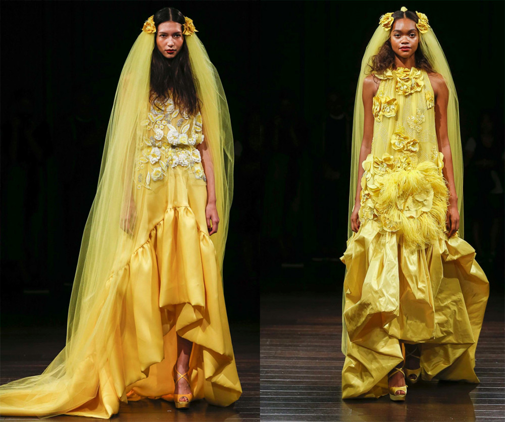 Robes de mariée jaunes 2026