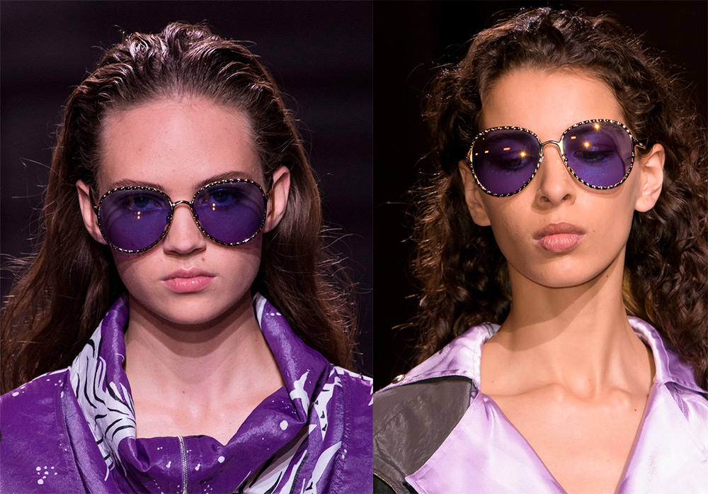 Lunettes de soleil violettes