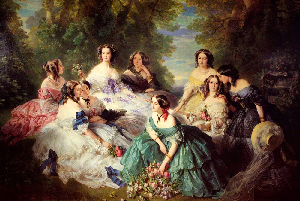 Robe de la deuxième mode de style rococo du 19ème siècle