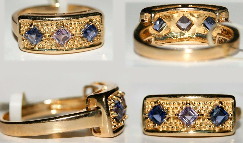 Pierre iolite violette en bijouterie et bijouterie