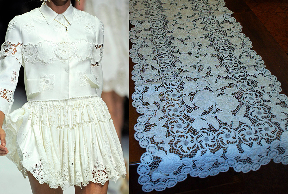 Broderie découpée et vêtements pour femmes à la mode