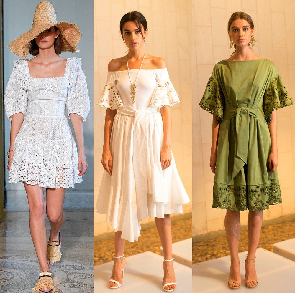 Broderie découpée et vêtements pour femmes à la mode