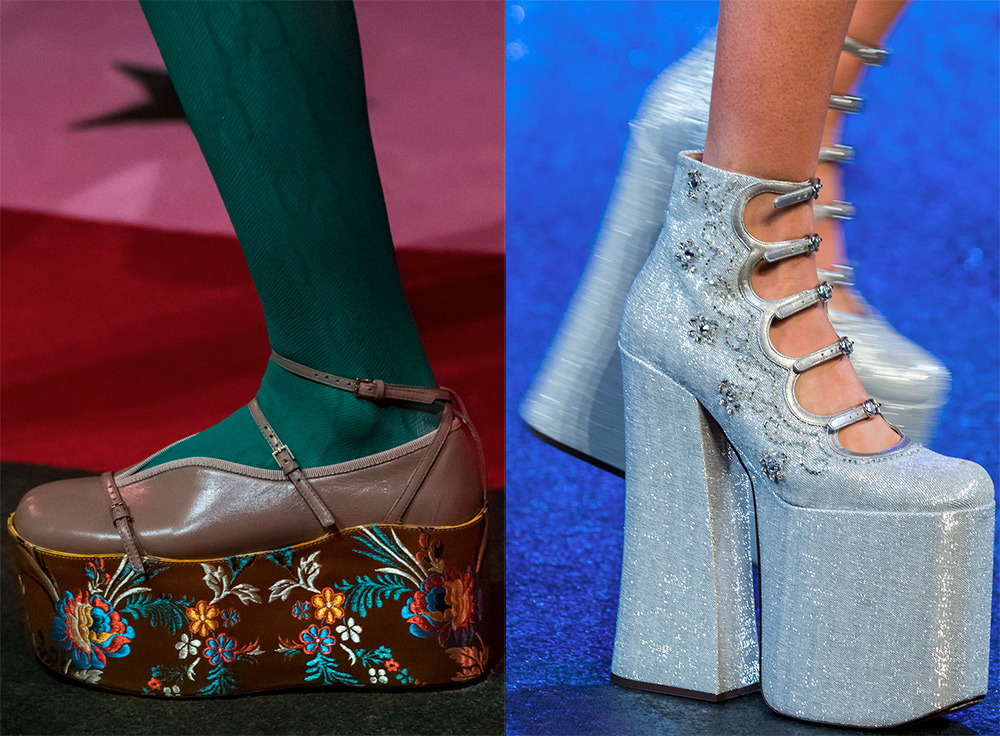 Chaussures à plateforme à la mode