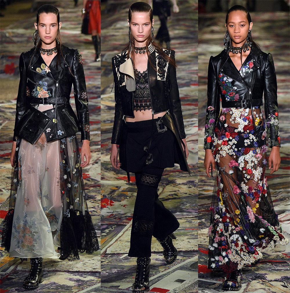 Vestes et blousons en cuir Alexander McQueen