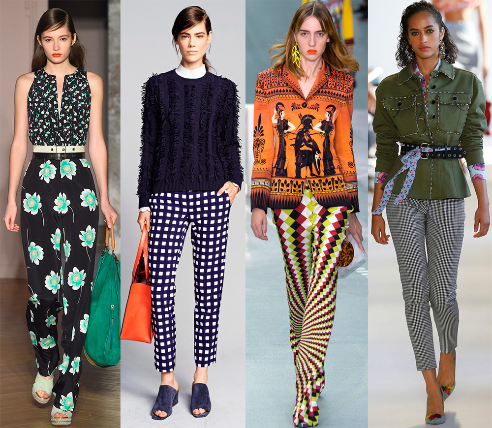 Pantalon femme avec imprimés