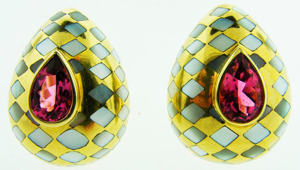 Boucles d'oreilles en pierre de tourmaline
