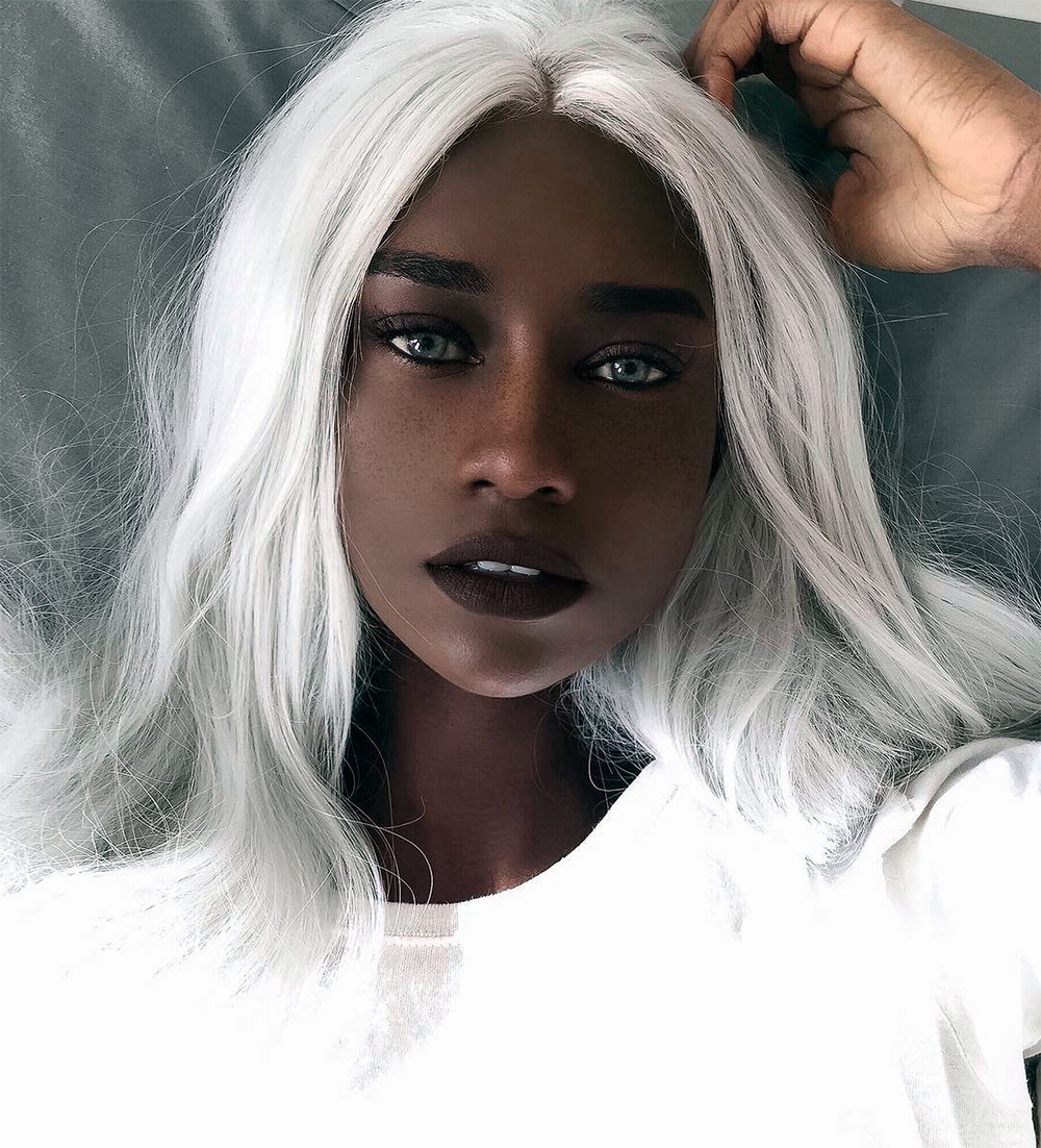 Fille avec une beauté inhabituelle Melvnin