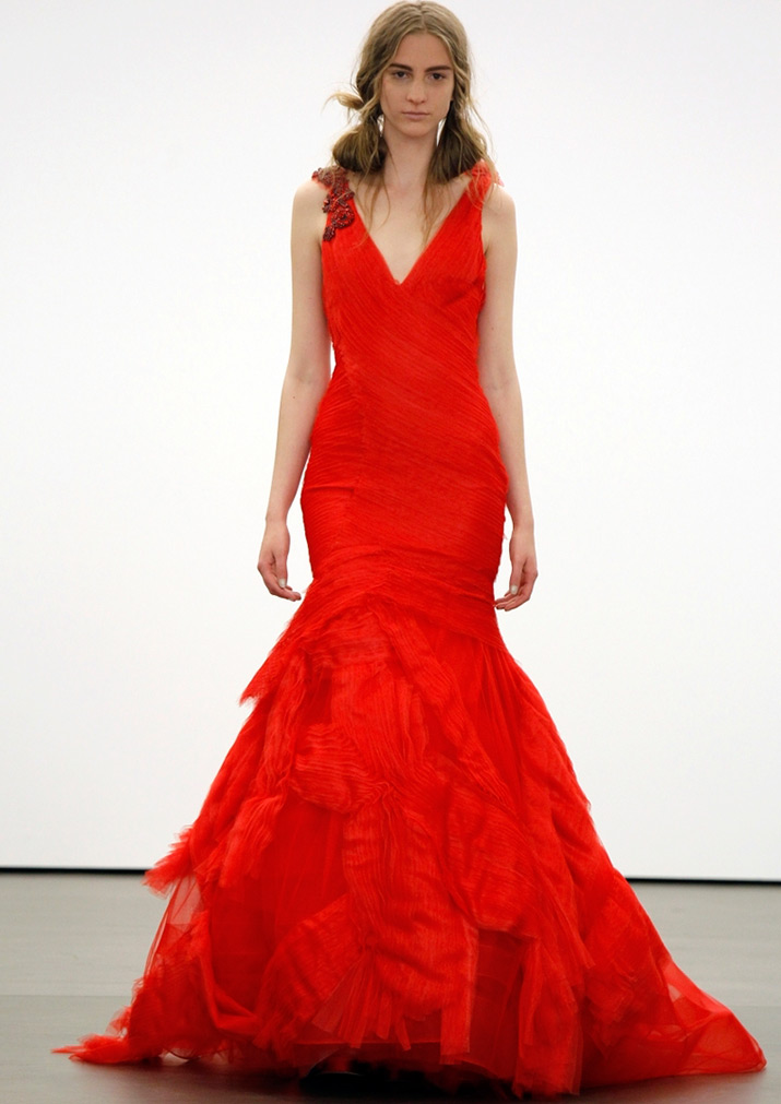 Robe de mariée rouge Vera Wong