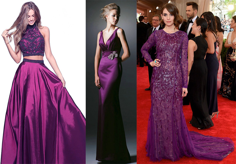 Looks de soirée en violet
