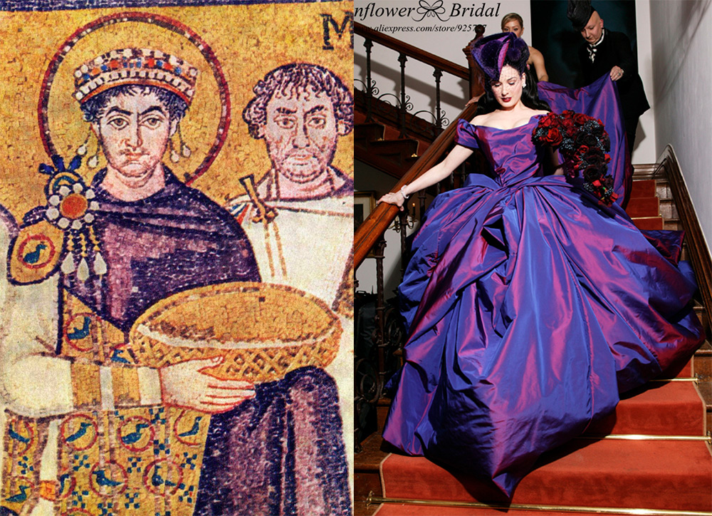 Le violet dans l'histoire