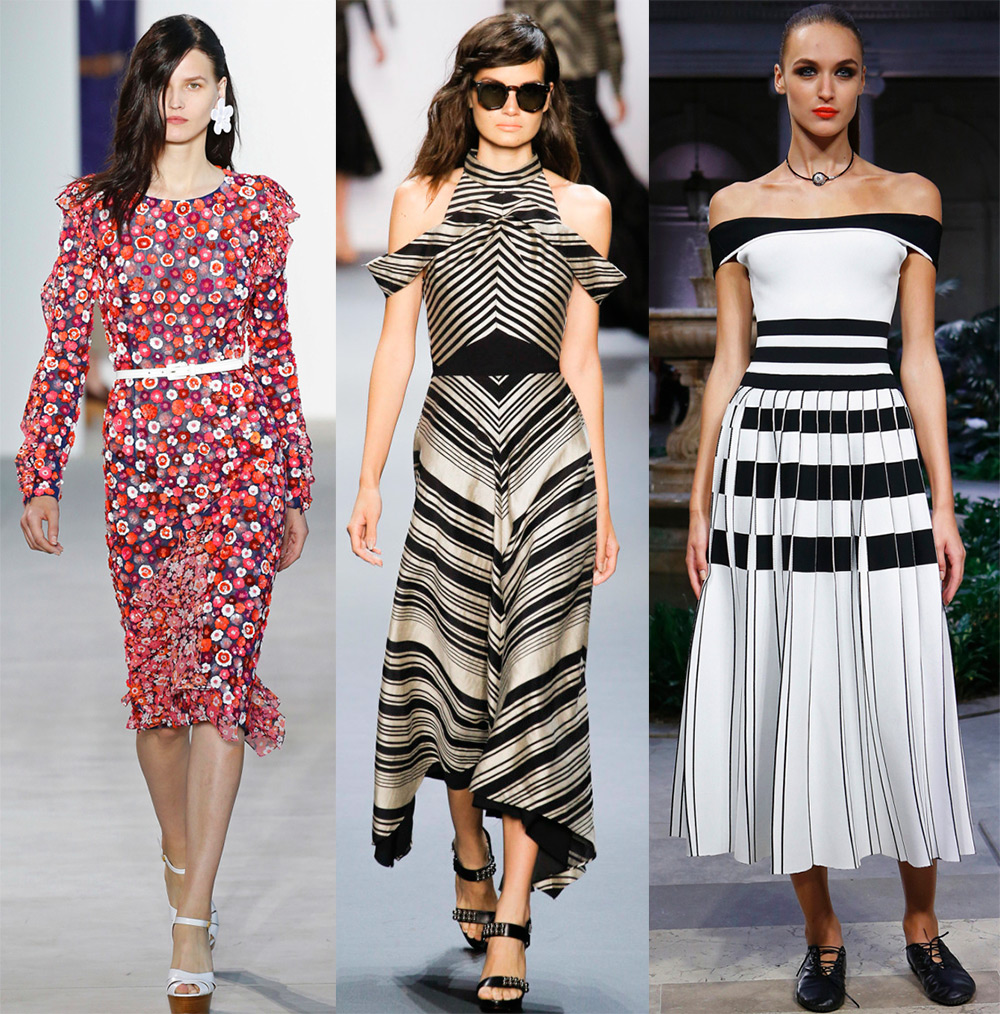 robes rayées et fleuries