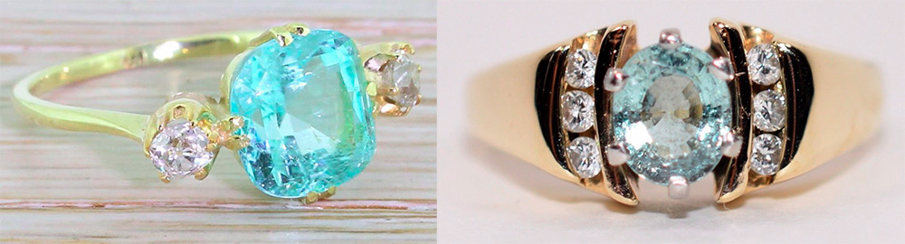 Bague avec paraiba