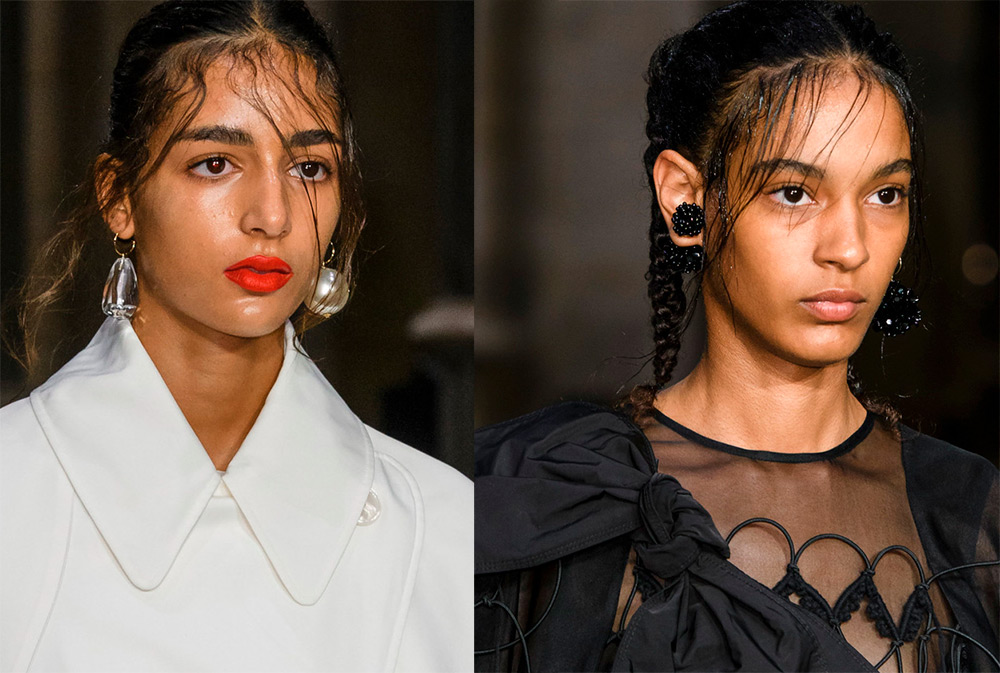 Différentes boucles d'oreilles dans un ensemble