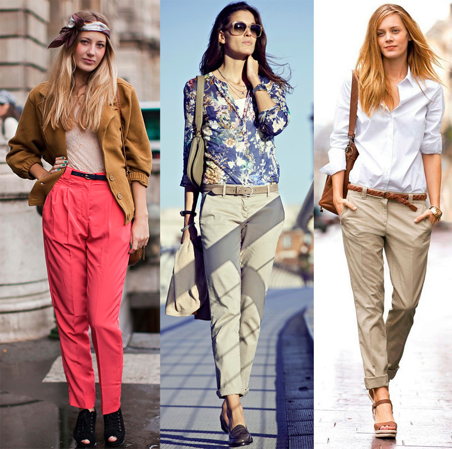 Pantalon chino femme