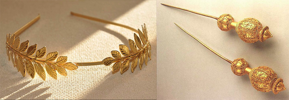 Bijoux de cheveux de style grec