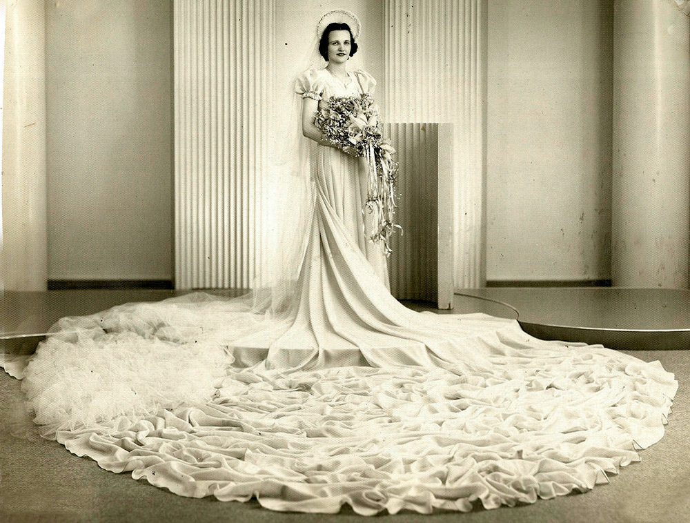 Robe de mariée avec traine