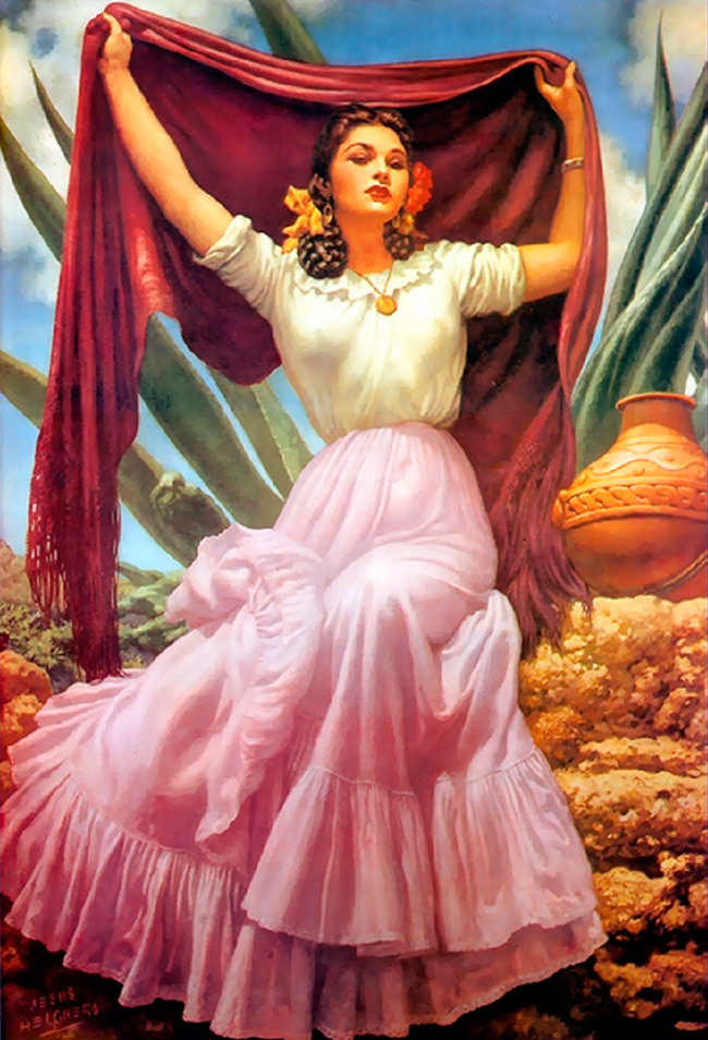 Costume national féminin du Mexique