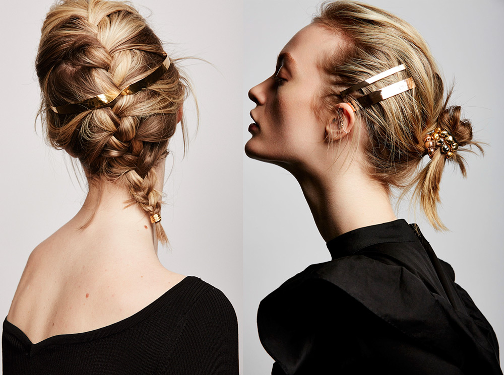 Les bijoux de cheveux en or sont une tendance de la mode