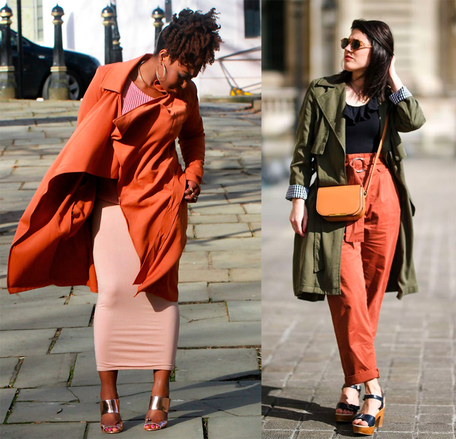 Couleur terre cuite dans les vêtements