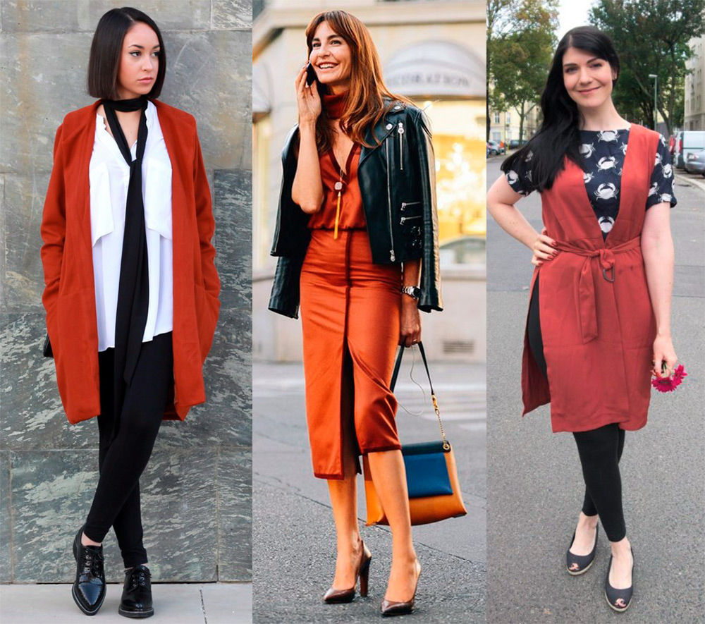 Couleur terre cuite dans les vêtements