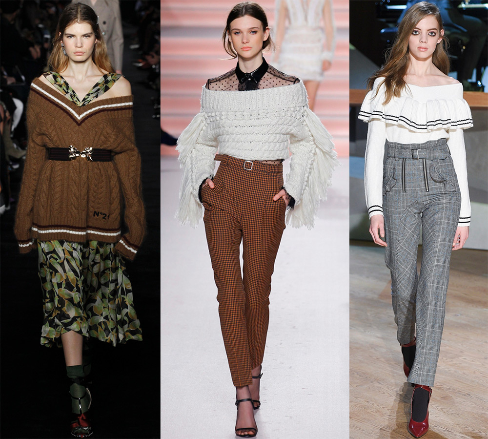 Chandails à épaules dénudées