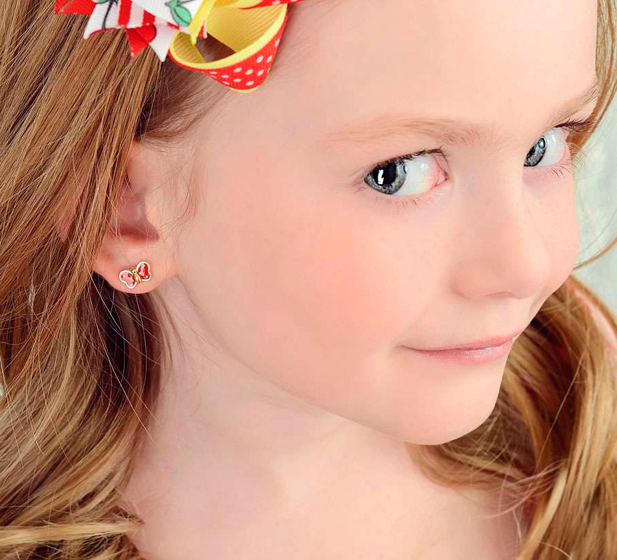 Boucles d'oreilles pour enfants avec émail