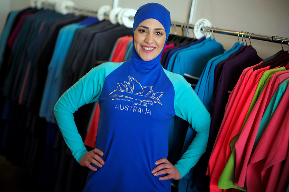 Fille en burkini