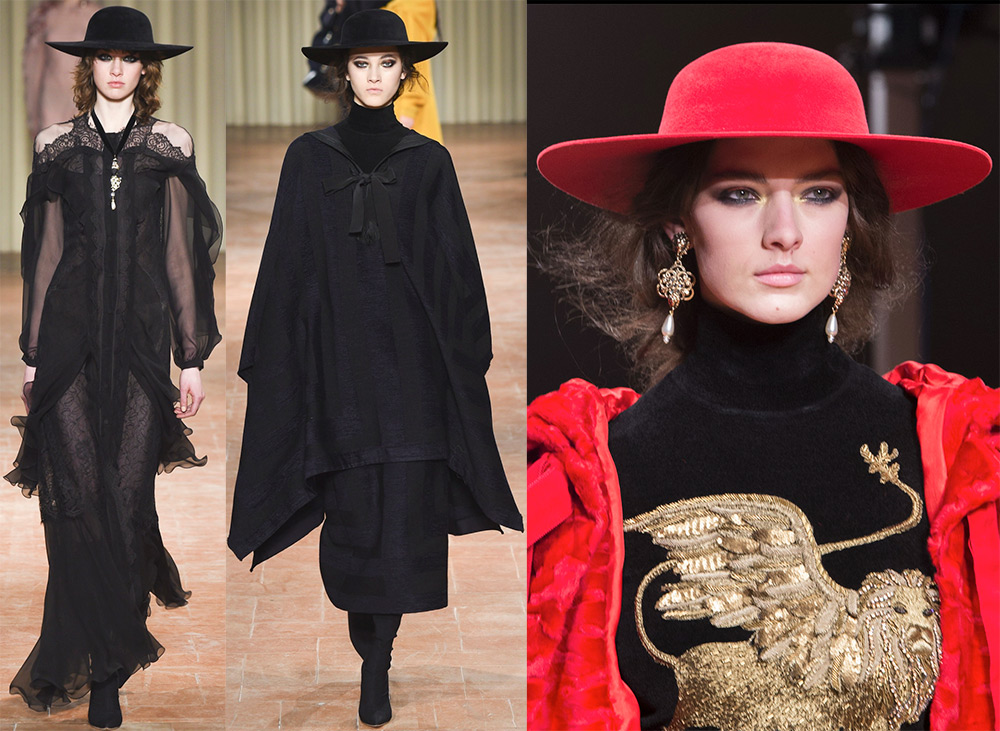 Chapeaux à bord large Alberta Ferretti pour femmes